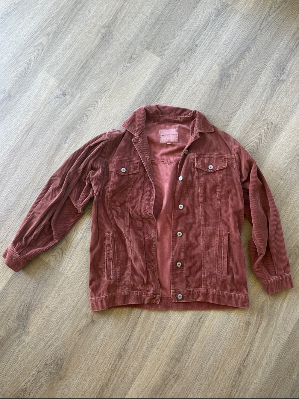 American Eagle Outfitters Rust Red Corduroy Jacket